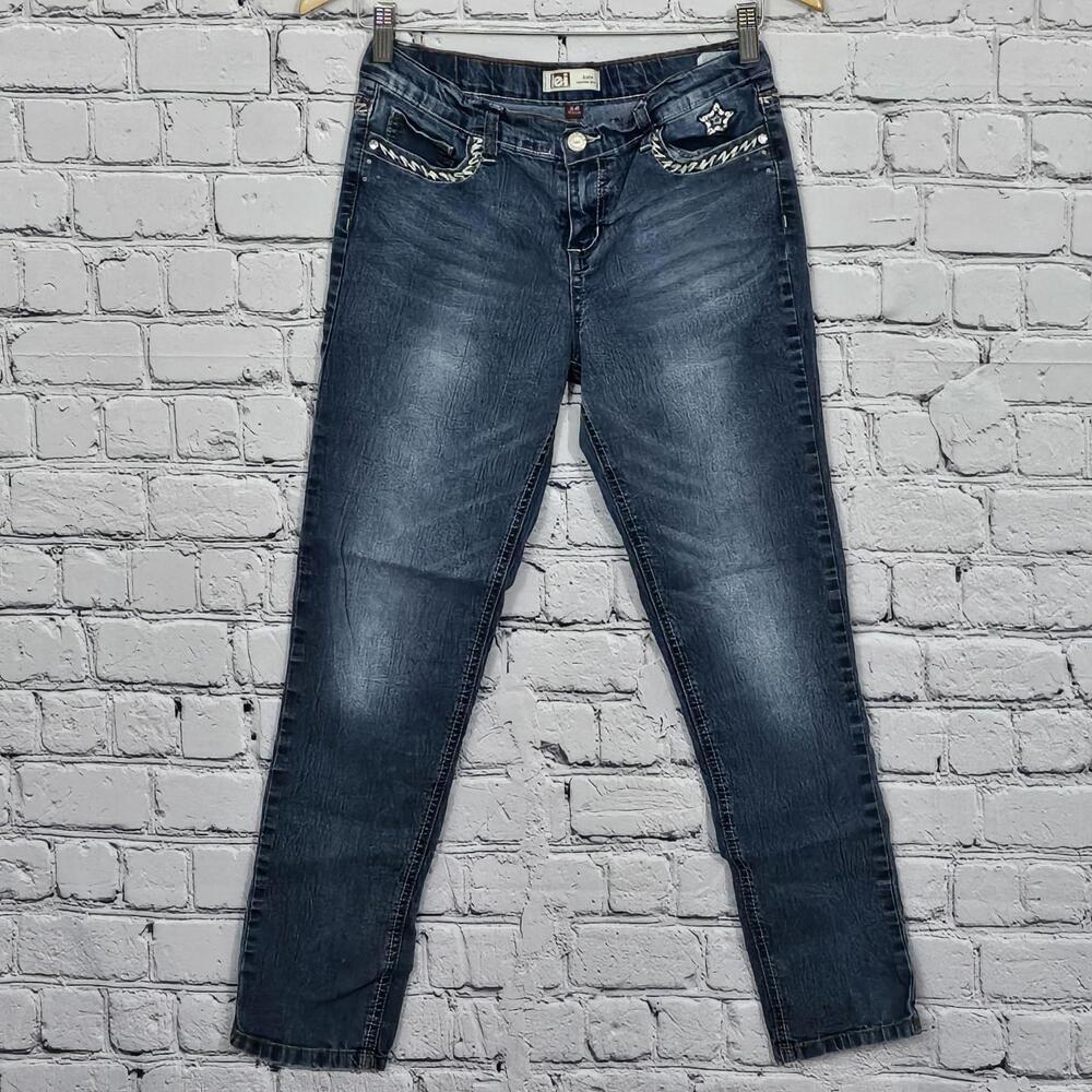 2/$20 Girls L.e.i Kate Low Rise Skinny Jeans Size 16 Regular | Stretch Denim Fit